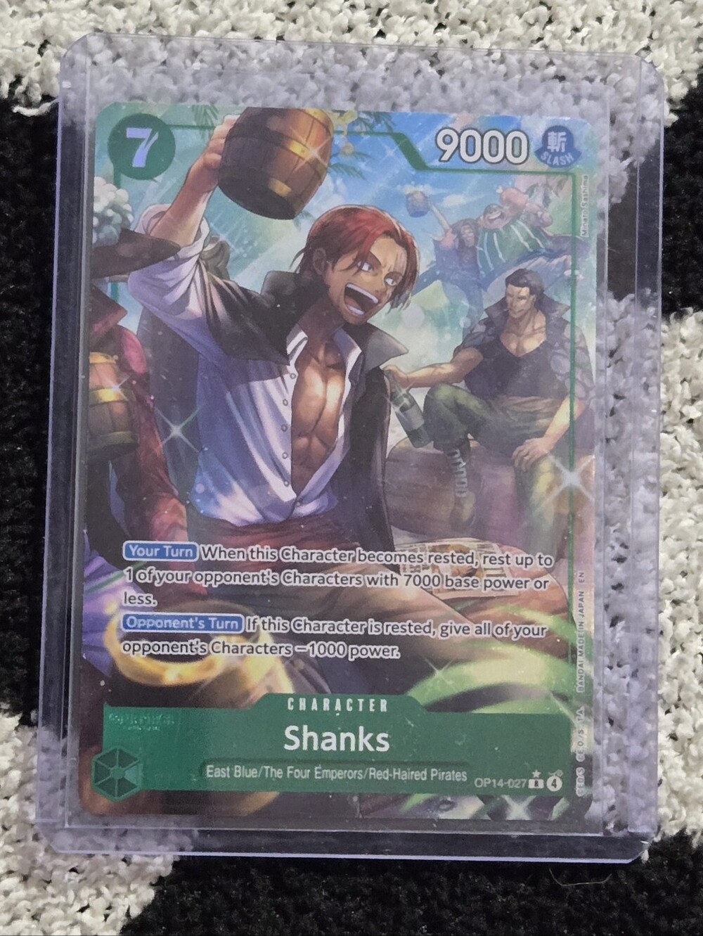 Shanks (Alternate Art) card from the One Piece Card Game
